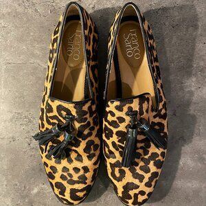 FRANCO SARTO Loafers Hadden 2 Leopard Print Brahma Hair Size 8